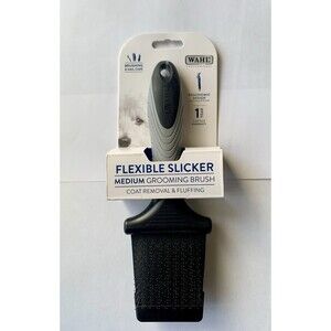 NEW Wahl Flexible Double-Sided Slicker Medium Grooming Brush Dogs 858478 NWT